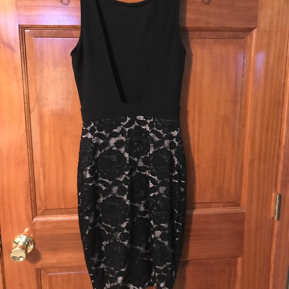 A midi bodycon dress